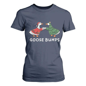 Christmas Goose Bumps Holiday Season T Shirt For Women TS14 Navy Print Your Wear