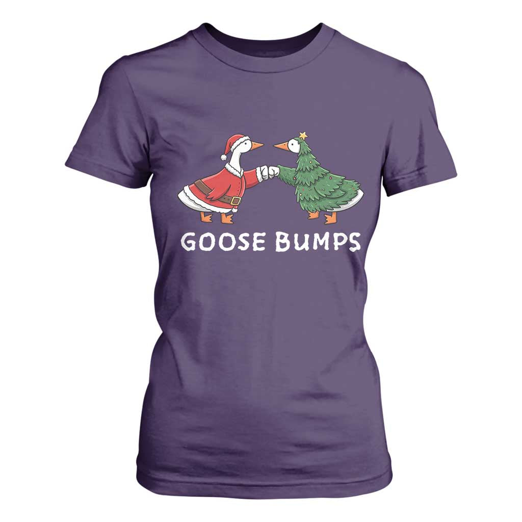 Christmas Goose Bumps Holiday Season T Shirt For Women TS14 Purple Print Your Wear