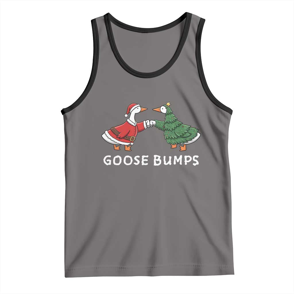 Christmas Goose Bumps Holiday Season Tank Top TS14 Deep Heather Black Print Your Wear