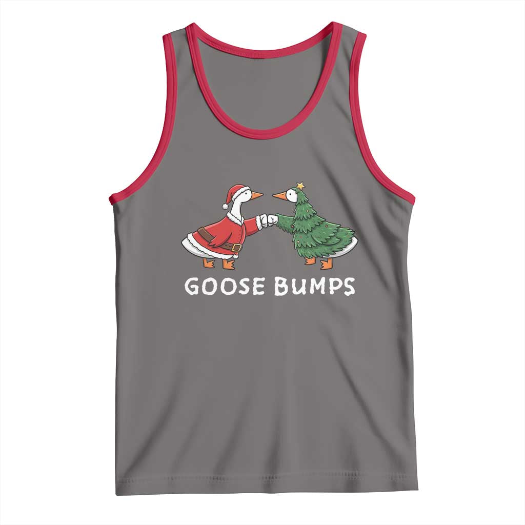Christmas Goose Bumps Holiday Season Tank Top TS14 Deep Heather Red Print Your Wear