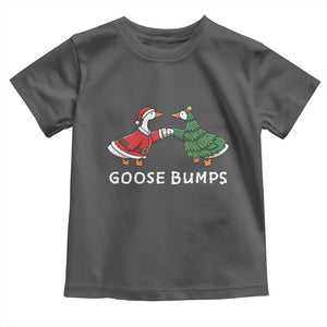 Christmas Goose Bumps Holiday Season Toddler T Shirt TS14 Dark Heather Print Your Wear
