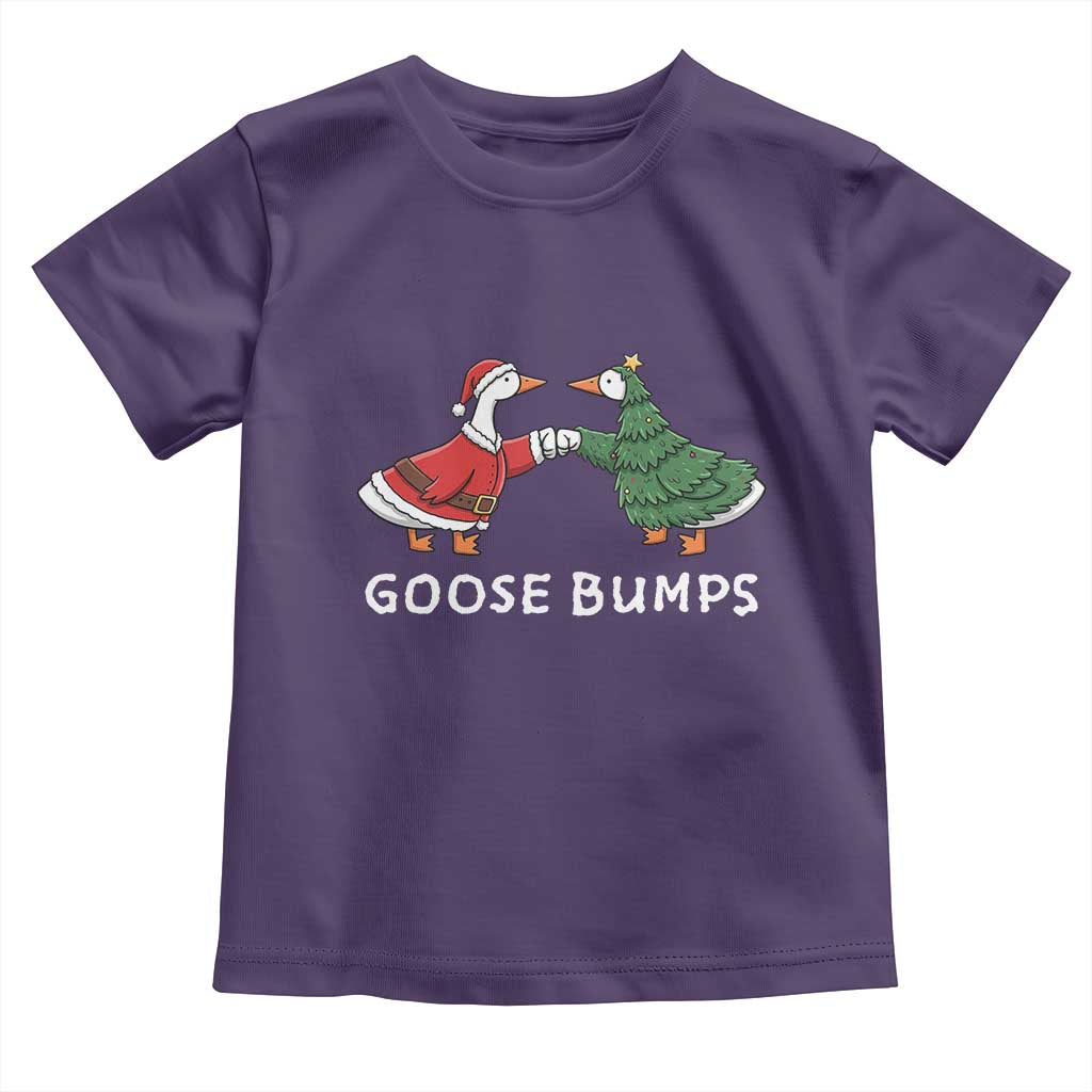 Christmas Goose Bumps Holiday Season Toddler T Shirt TS14 Purple Print Your Wear