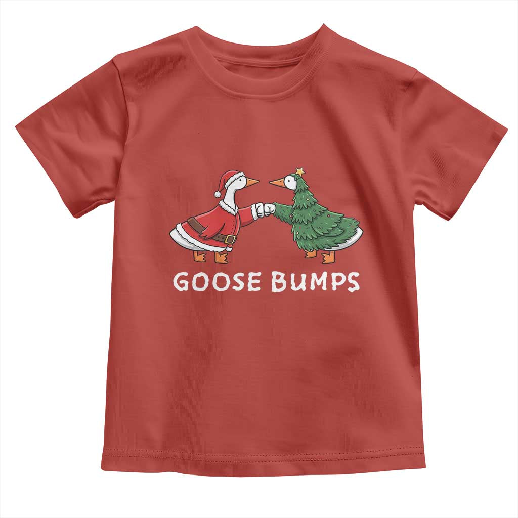Christmas Goose Bumps Holiday Season Toddler T Shirt TS14 Red Print Your Wear