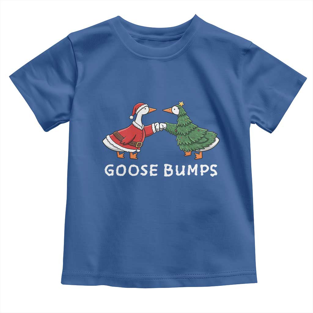 Christmas Goose Bumps Holiday Season Toddler T Shirt TS14 Royal Blue Print Your Wear