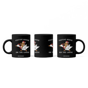 Festive Goose On The Loose Christmas Coffee Mug Funny Goose Gingerbread Xmas TS14 Print Your Wear