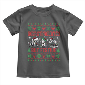 Possum Christmas Toddler T Shirt Funny Overstimulated But Festive TS14 Dark Heather Print Your Wear