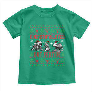 Possum Christmas Toddler T Shirt Funny Overstimulated But Festive TS14 Irish Green Print Your Wear