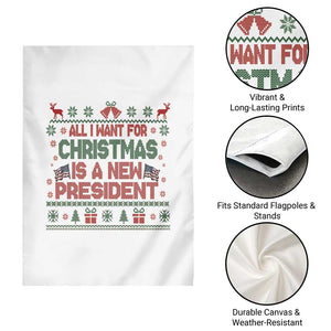 All I Want For Christmas Is A New President Garden Flag Funny Democrat Christmas TS14 Print Your Wear