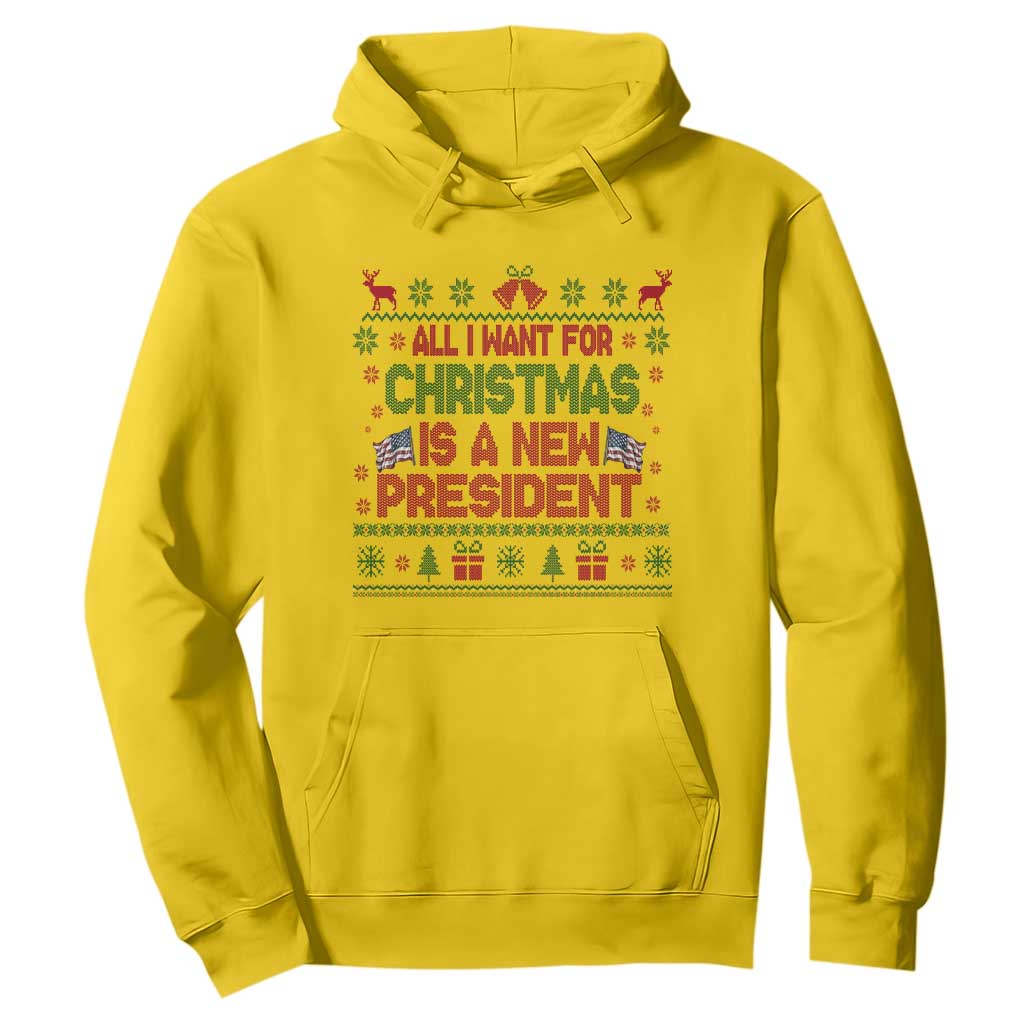 All I Want For Christmas Is A New President Hoodie Funny Democrat Christmas TS14 Daisy Print Your Wear