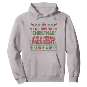 All I Want For Christmas Is A New President Hoodie Funny Democrat Christmas TS14 Ice Gray Print Your Wear
