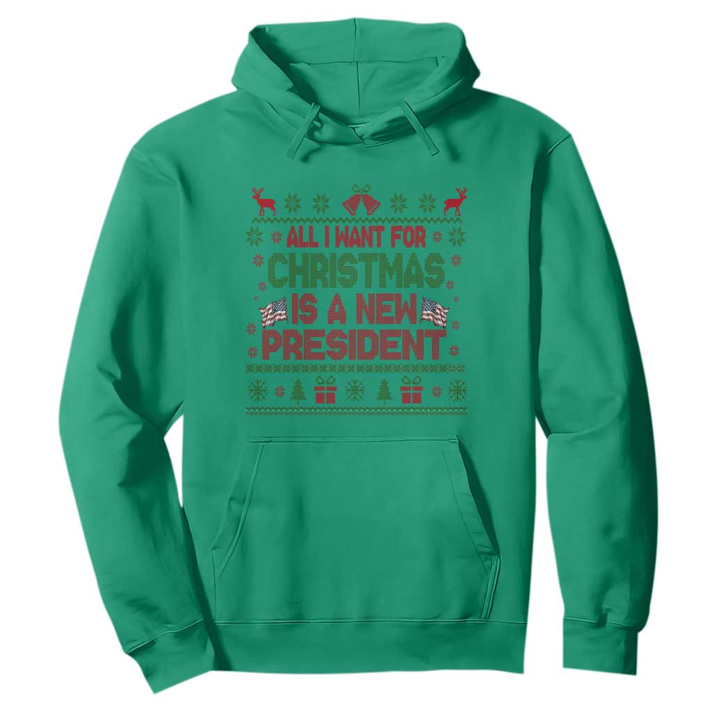 All I Want For Christmas Is A New President Hoodie Funny Democrat Christmas TS14 Irish Green Print Your Wear