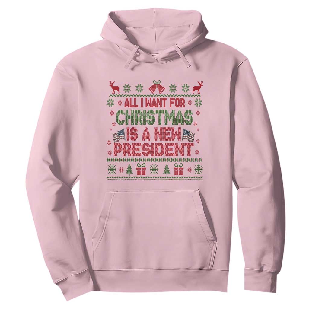 All I Want For Christmas Is A New President Hoodie Funny Democrat Christmas TS14 Light Pink Print Your Wear