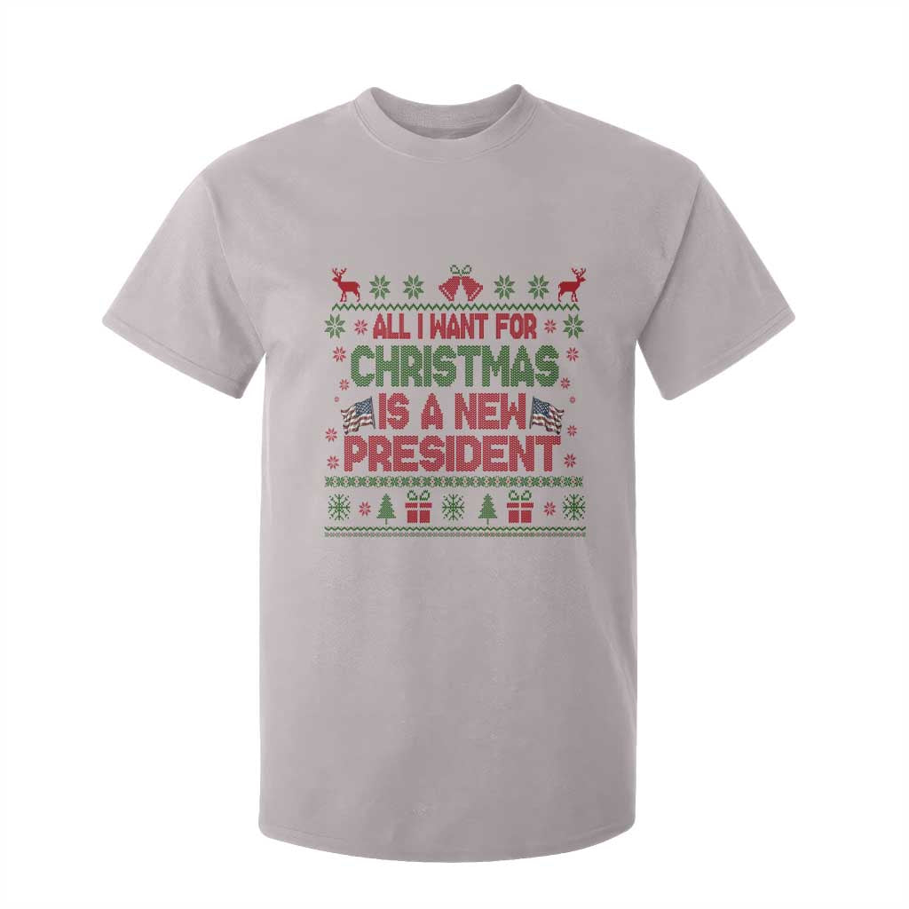 All I Want For Christmas Is A New President T Shirt For Kid Funny Democrat Christmas TS14 Ice Gray Print Your Wear