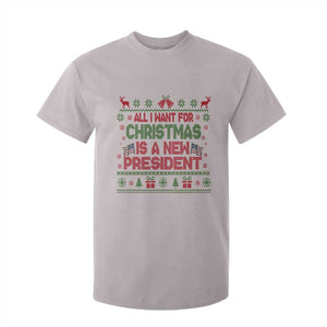 All I Want For Christmas Is A New President T Shirt For Kid Funny Democrat Christmas TS14 Ice Gray Print Your Wear