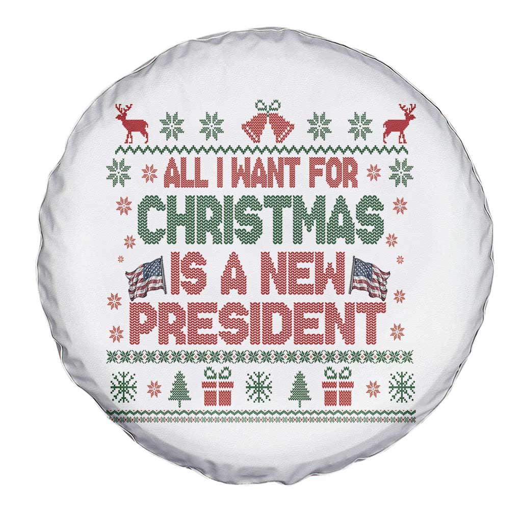 All I Want For Christmas Is A New President Spare Tire Cover Funny Democrat Christmas TS14 Print Your Wear