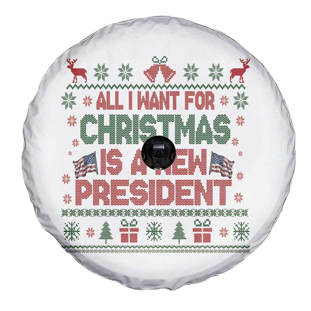 All I Want For Christmas Is A New President Spare Tire Cover Funny Democrat Christmas TS14 Print Your Wear