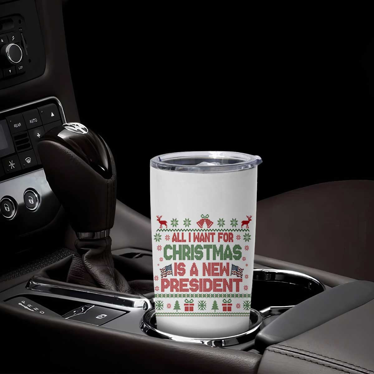 All I Want For Christmas Is A New President Tumbler Cup Funny Democrat Christmas TS14 Print Your Wear