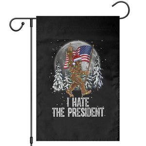 Funny Bigfoot Christmas Political Meme Garden Flag I Hate The President TS14 Black Print Your Wear