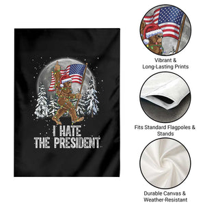 Funny Bigfoot Christmas Political Meme Garden Flag I Hate The President TS14 Print Your Wear