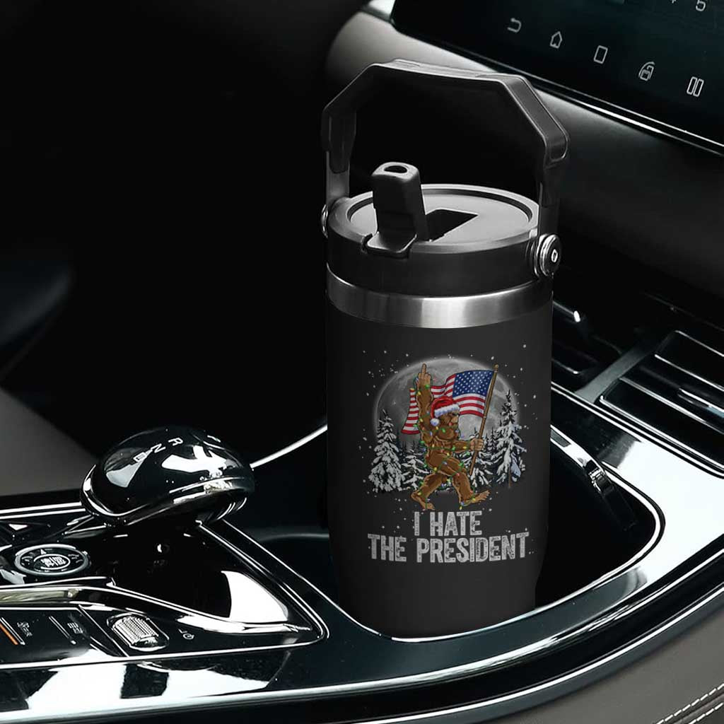 Funny Bigfoot Christmas Political Meme Flip Straw Tumbler I Hate The President TS14 Print Your Wear