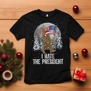 Funny Bigfoot Christmas Political Meme T Shirt I Hate The President TS14 Black Print Your Wear