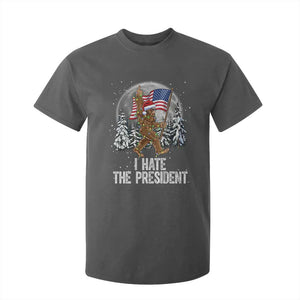 Funny Bigfoot Christmas Political Meme T Shirt For Kid I Hate The President TS14 Dark Heather Print Your Wear