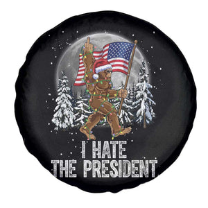 Funny Bigfoot Christmas Political Meme Spare Tire Cover I Hate The President TS14 Print Your Wear