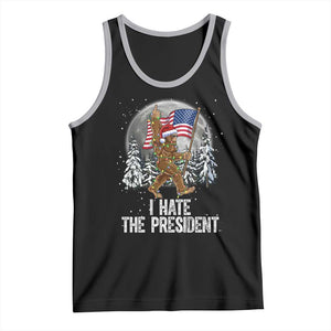 Funny Bigfoot Christmas Political Meme Tank Top I Hate The President TS14 Black Athletic Heather Print Your Wear