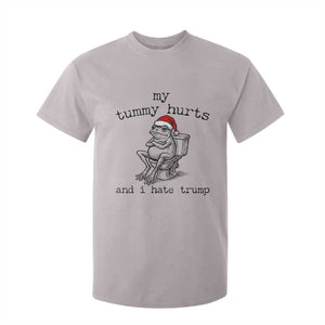 Funny Frog Christmas T Shirt For Kid My Tummy Hurts And I Hate Trump TS14 Ice Gray Print Your Wear