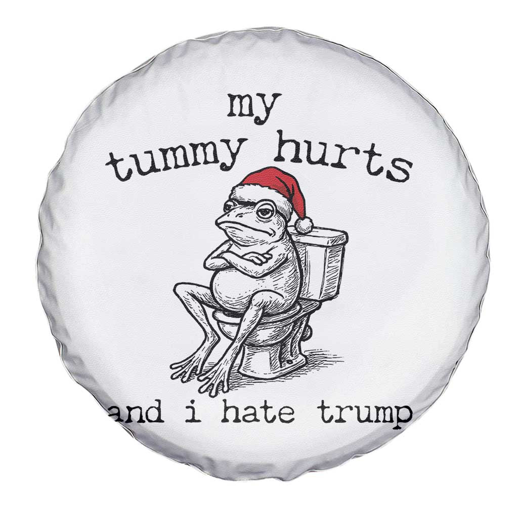 Funny Frog Christmas Spare Tire Cover My Tummy Hurts And I Hate Trump TS14 Print Your Wear