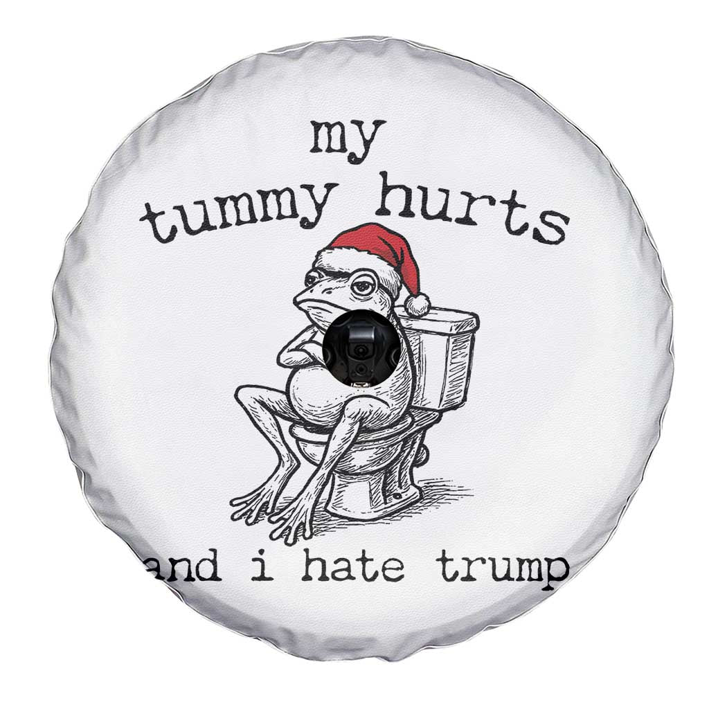 Funny Frog Christmas Spare Tire Cover My Tummy Hurts And I Hate Trump TS14 Print Your Wear