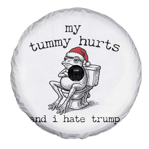 Funny Frog Christmas Spare Tire Cover My Tummy Hurts And I Hate Trump TS14 Print Your Wear