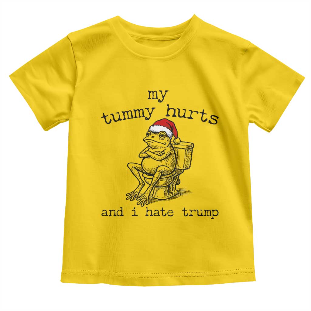 Funny Frog Christmas Toddler T Shirt My Tummy Hurts And I Hate Trump TS14 Daisy Print Your Wear