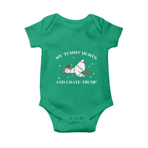 Funny Goose Christmas Baby Onesie My Tummy Hurts And I Hate Trump TS14 Irish Green Print Your Wear