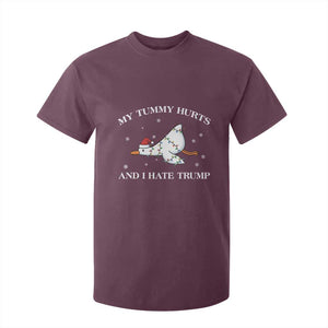 Funny Goose Christmas T Shirt For Kid My Tummy Hurts And I Hate Trump TS14 Maroon Print Your Wear