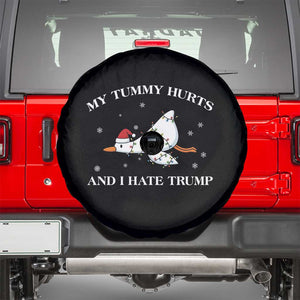 Funny Goose Christmas Spare Tire Cover My Tummy Hurts And I Hate Trump TS14 Black Print Your Wear
