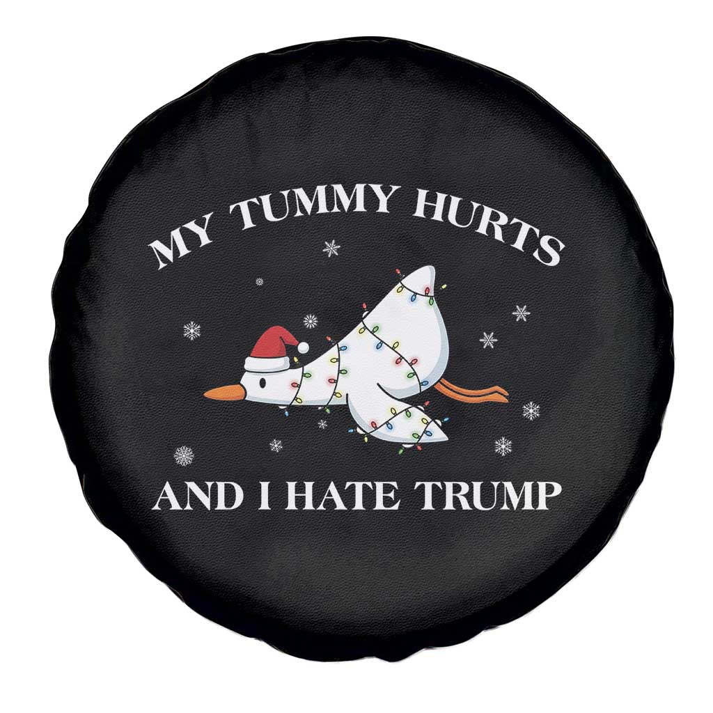 Funny Goose Christmas Spare Tire Cover My Tummy Hurts And I Hate Trump TS14 Print Your Wear