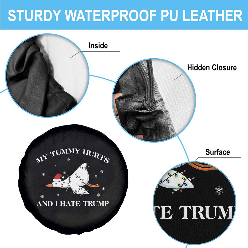 Funny Goose Christmas Spare Tire Cover My Tummy Hurts And I Hate Trump TS14 Print Your Wear