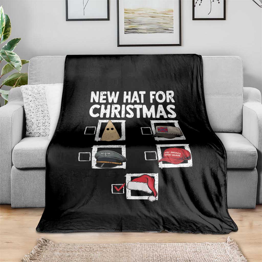 Funny Political Christmas Throw Blanket Old Hat New Hat TS14 Print Your Wear