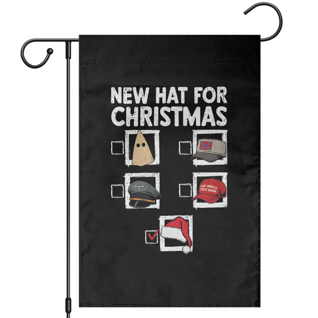 Funny Political Christmas Garden Flag Old Hat New Hat TS14 Black Print Your Wear