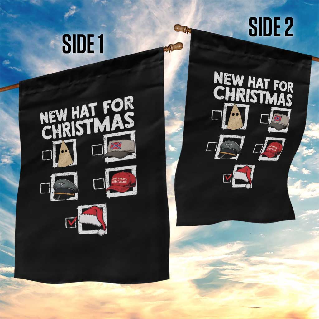 Funny Political Christmas Garden Flag Old Hat New Hat TS14 Print Your Wear