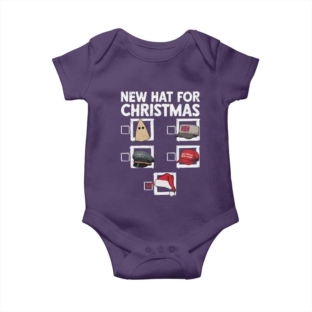 Funny Political Christmas Baby Onesie Old Hat New Hat TS14 Purple Print Your Wear