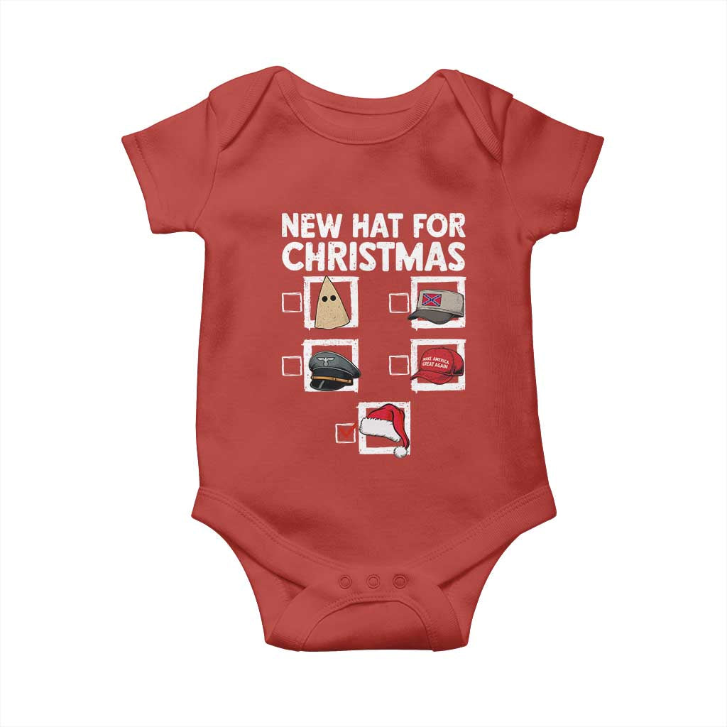 Funny Political Christmas Baby Onesie Old Hat New Hat TS14 Red Print Your Wear