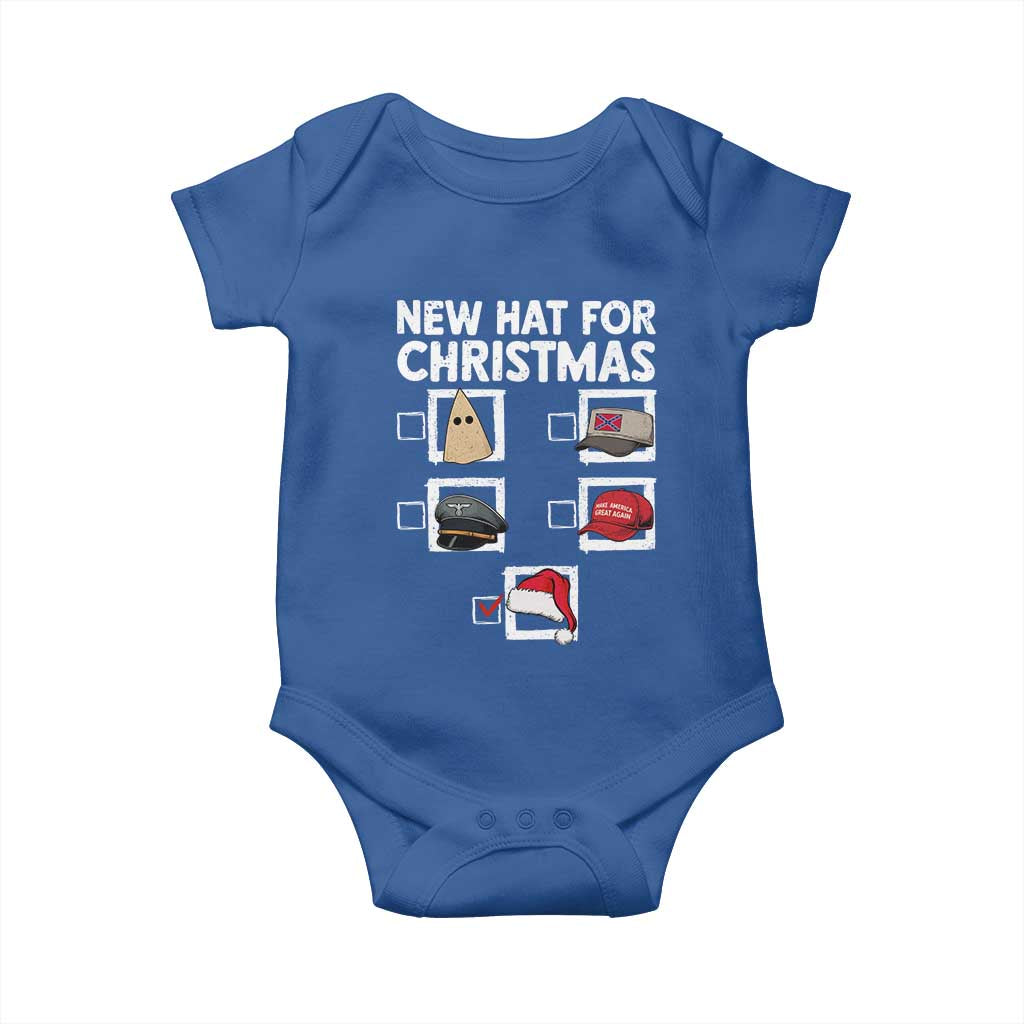 Funny Political Christmas Baby Onesie Old Hat New Hat TS14 Royal Blue Print Your Wear