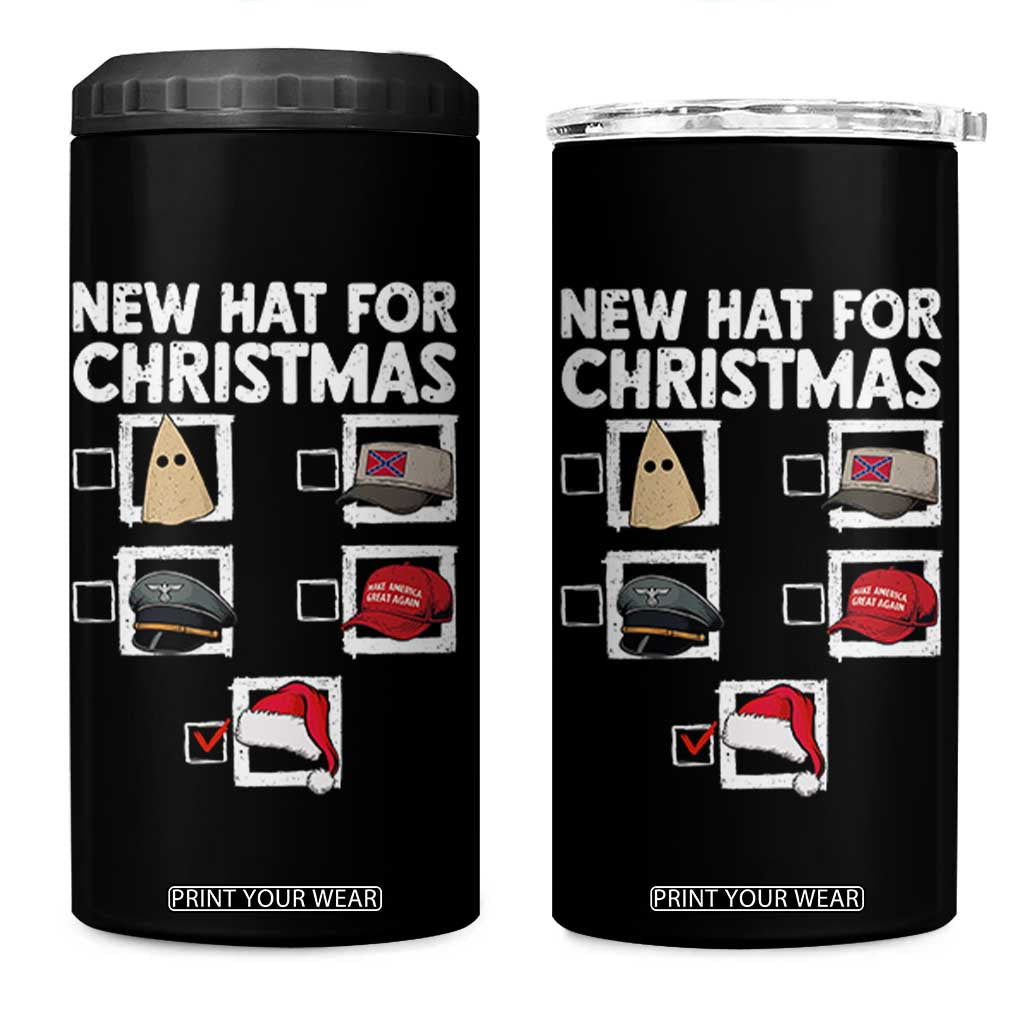Funny Political Christmas 4 in 1 Can Cooler Tumbler Old Hat New Hat TS14 One Size: 16 oz Black Print Your Wear