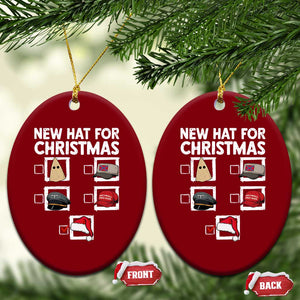 Funny Political Christmas Ceramic Ornament Old Hat New Hat TS14 Print Your Wear