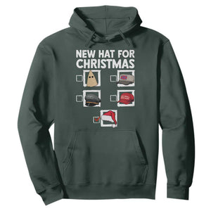 Funny Political Christmas Hoodie Old Hat New Hat TS14 Dark Forest Green Print Your Wear