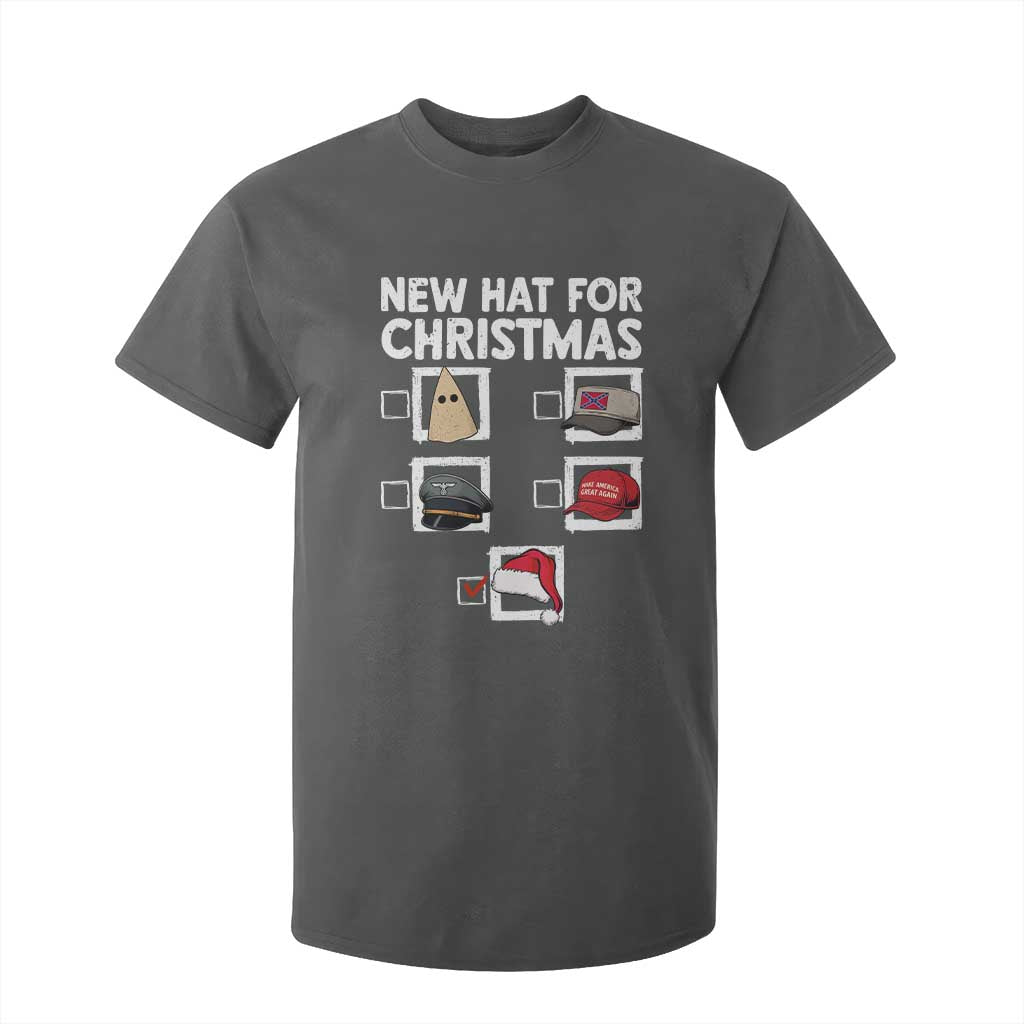 Funny Political Christmas T Shirt For Kid Old Hat New Hat TS14 Dark Heather Print Your Wear