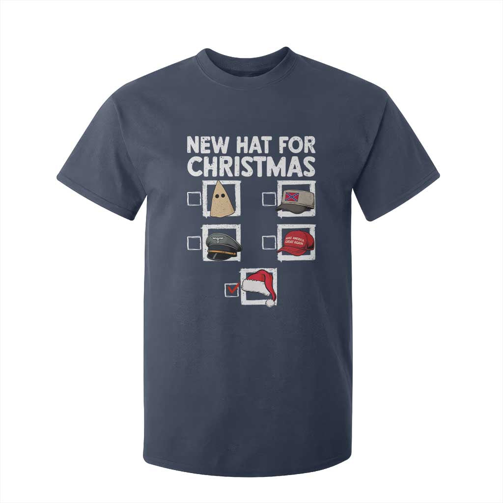 Funny Political Christmas T Shirt For Kid Old Hat New Hat TS14 Navy Print Your Wear