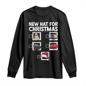 Funny Political Christmas Long Sleeve Shirt Old Hat New Hat TS14 Black Print Your Wear